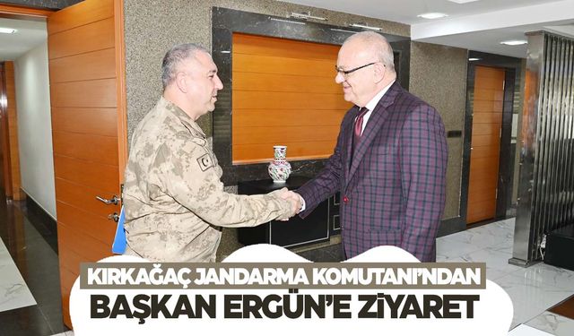 Kırkağaç Jandarma Komutanından Başkan Ergün’e ziyaret