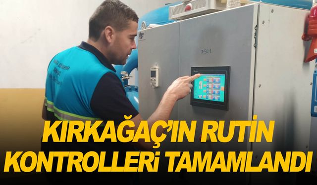 Kırkağaç merkez içme suyu arıtma tesisi kontrol edildi