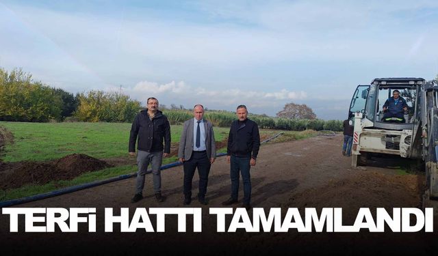 Mahallenin içme suyu terfi hattı tamamlandı