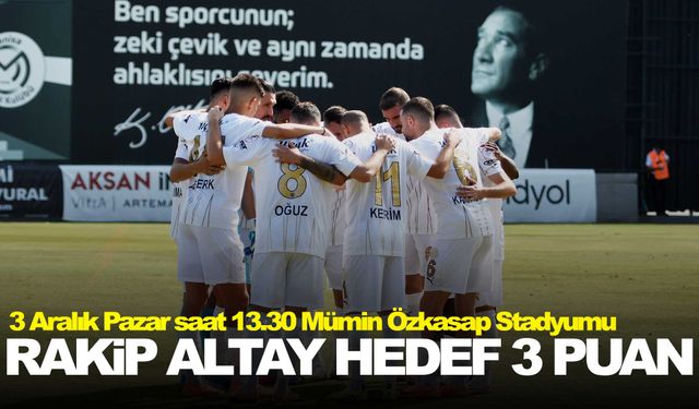 Manisa FK, Altay'ı konuk edecek