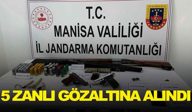 Manisa’da jandarmadan uyuşturucu operasyonu: 5 zanlıya gözaltı