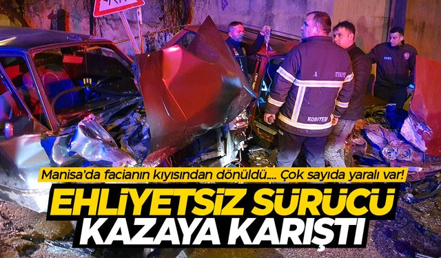 Manisa'da korkutan kaza... Çok sayıda yaralı var! Çevre yolu...