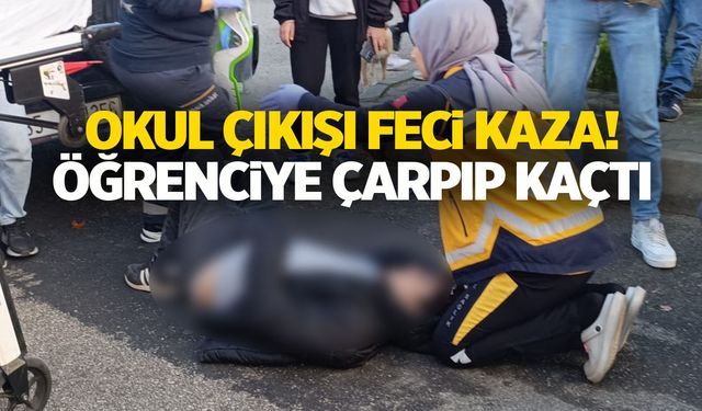 Manisa'da okul çıkışı kaza! Öğrenciye çarpıp kaçtı!