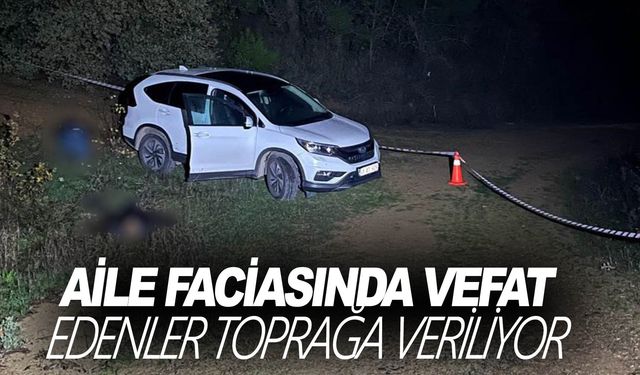 Manisa’daki aile faciasında yaşamlarını yitirenler toprağa veriliyor