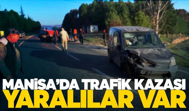 Manisa’da iki otomobil çarpıştı… Çok sayıda yaralı var!