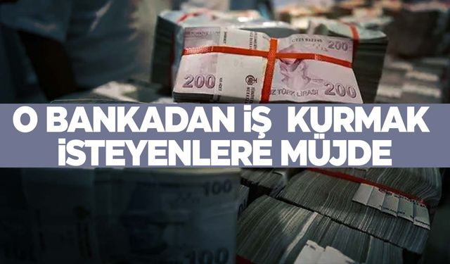 O banka duyurdu… İş kurmak isteyenlere 250 bin TL kredi!