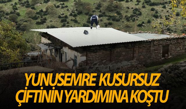 Rüzgarda evlerinin çatısı kopmuştu… Yenilendi