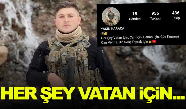 Şehidin sosyal medya profilindeki yazı yürekleri dağladı