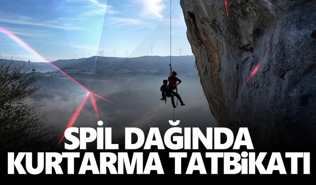 Manisa JAK timi, Spil Dağı'nda kurtarma tatbikatı yaptı