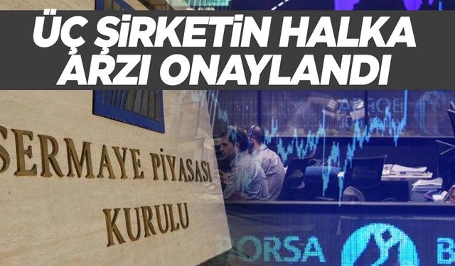 SPK onayladı… 3 şirket daha halka arz ediliyor!