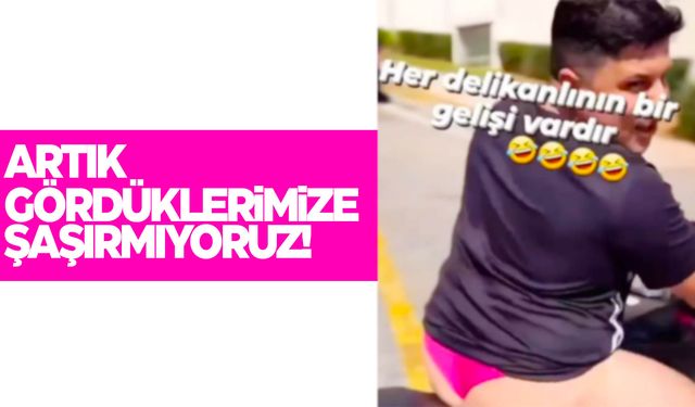 Pembe iç çamaşırıyla motosiklete bindi! "Her delikanlının bir gelişi vardır" paylaşımı sosyal medyada gündem oldu