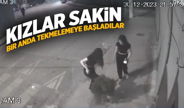 Yolda yürüyorlardı... Bir anda tekmelemeye başladılar! 2 genç kıza tepki