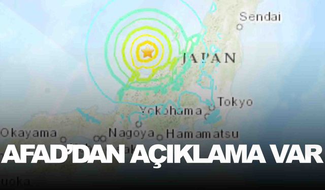 AFAD’dan Japonya’daki depreme ilişkin açıklama