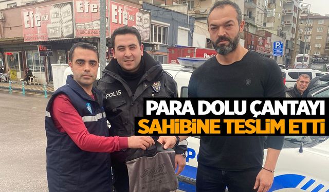 Alkışlar MANULAŞ personeline... Para dolu çantayı sahibine kavuşturdu!