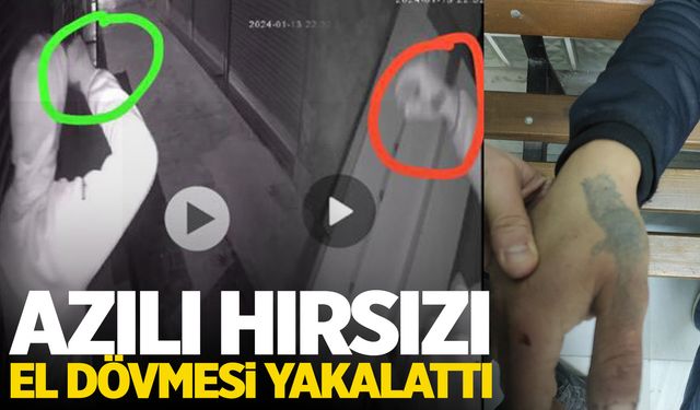 Azılı hırsızı dövmesi yakalattı