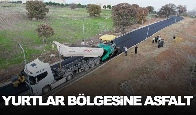 Büyükşehir’den yurtlar bölgesinde asfalt çalışması