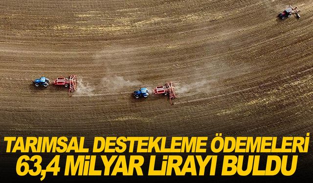 Çiftçilere geçen yıl 63,4 milyar lira tarımsal destekleme ödemesi yapıldı