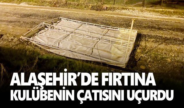 Prefabrik kulübenin çatısı uçtu