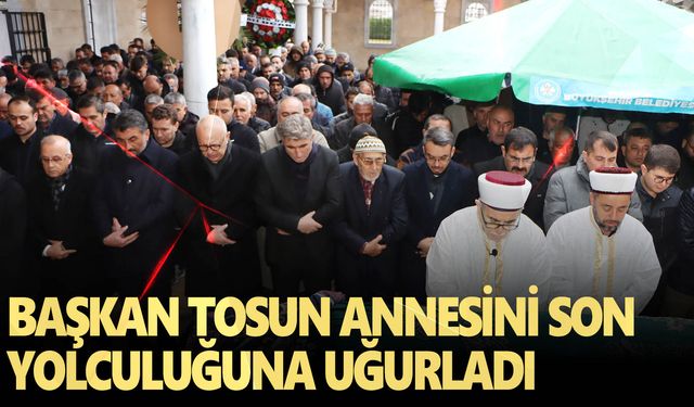 Kula Belediye Başkanı Tosun'un annesi son yolculuğuna uğurlandı