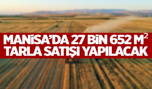 Manisa'da 27 bin 652 m² tarla satışa çıkarıldı