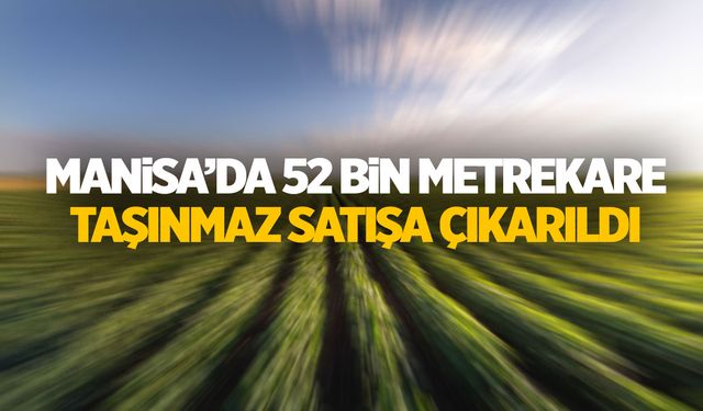 Manisa'da 52 bin metrekare taşınmaz satışa çıkarıldı