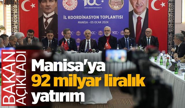 Manisa'da önemli toplantı... Bakan Uraloğlu'ndan yatırım açıklaması