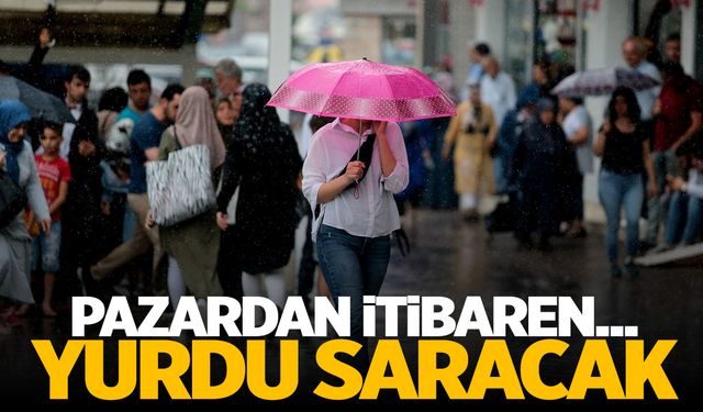 Pazar gününden itibaren soğuk ve yağışlı hava geliyor