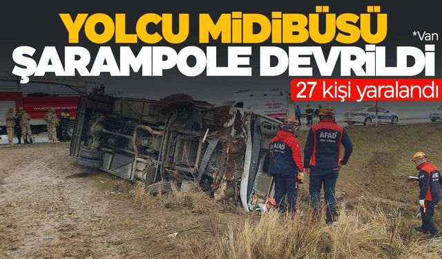 Şarampole devrilen midibüste can pazarı: 27 yaralı