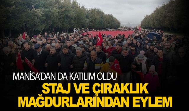 Staj ve Çıraklık Sigortası Mağdurları Federasyonu üyeleri Başkentte eylem yaptı