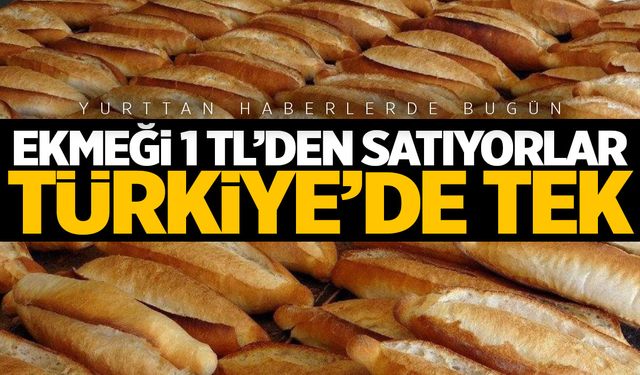 Türkiye’de tek… Ekmeği 1 TL’den satıyorlar!