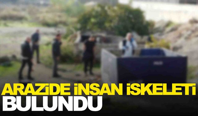 Tüyler ürperten olay! Arazide insan iskeleti bulundu!