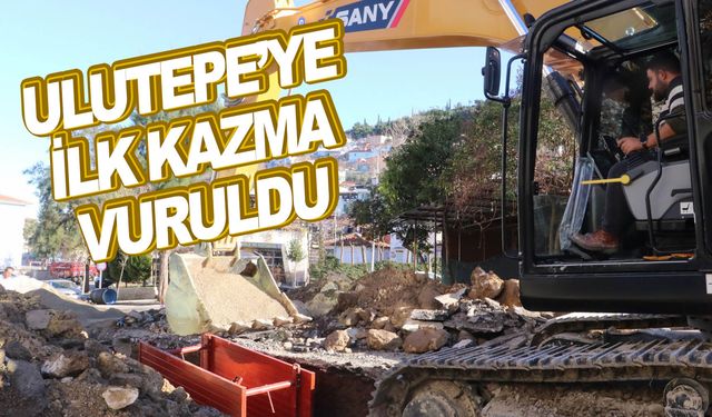 Ulutepe Caddesinin yağmur suyu hattında ilk kazma vuruldu