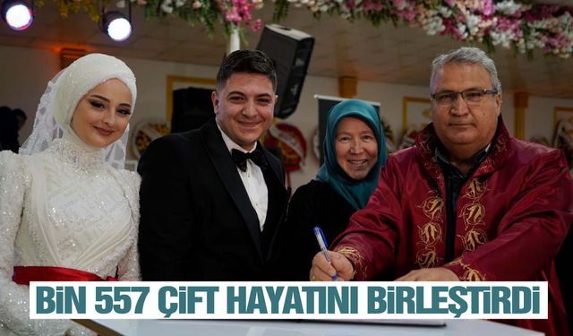 Yunusemre’de 2023’te bin 557 çift hayatını birleştirdi