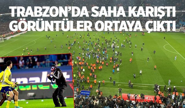 Trabzon'da şok eden anlar kamerada! Taraftarlar Fenerbahçeli futbolculara saldırdı