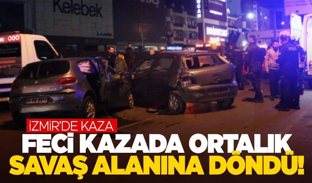 İzmir’de kaza raporu tutanlara araç daldı… 5 araç kazaya karıştı: 2 ölü