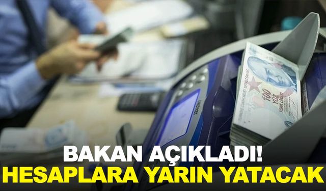 Bakan açıkladı! Hesaplara yarın yatacak…