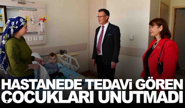 Başkan Öküzcüoğlu hastanedeki çocukları unutmadı