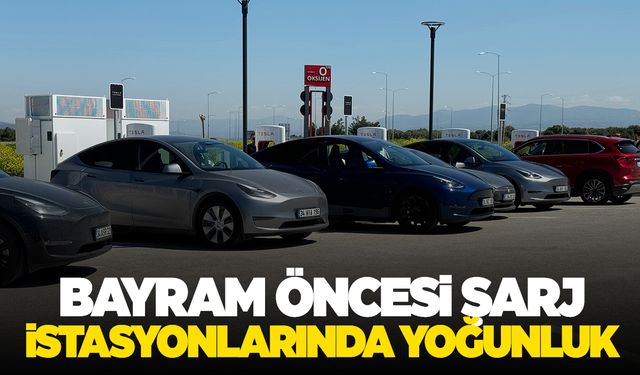 Bayram öncesi tatil yolundaki şarj istasyonlarında yoğunluk!