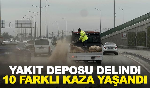 Bursa’da yakıt deposu delinen tır şehri birbirine kattı!