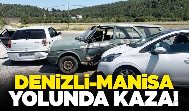 Denizli-Manisa yolunda zincirleme kaza!