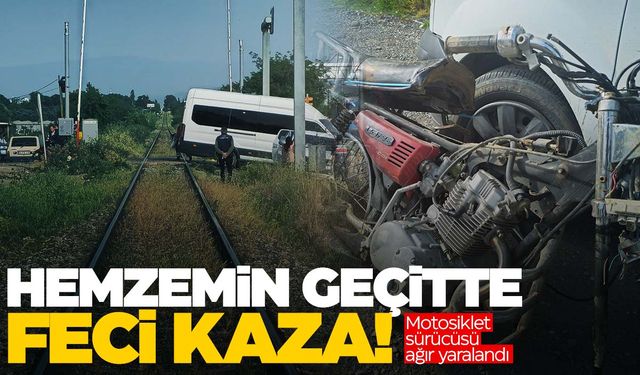 Ege’de kaza… Tren motosiklete çarptı!