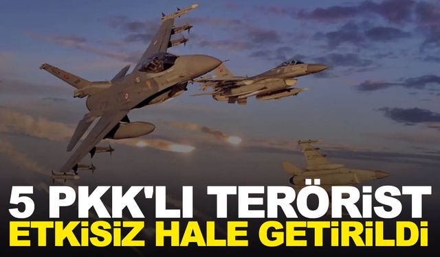 Hakurk bölgesinde 5 pkk'lı terörist etkisiz hale getirildi