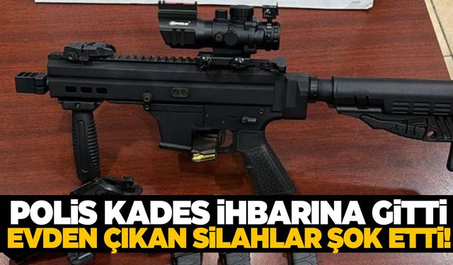 İzmir'de polis KADES ihbarına gitti... Evden çıkan silahlar şok etti