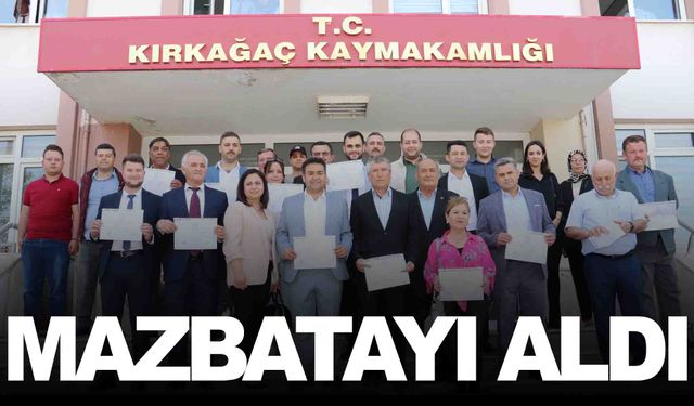 Kırkağaç’ın yeni başkanı mazbatasını aldı