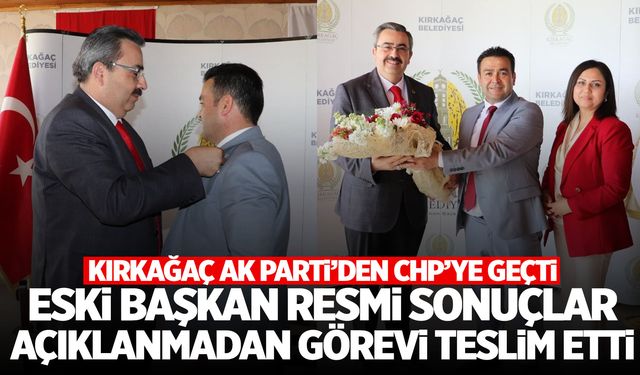Kırkağaç'ta belediye başkanı resmi sonuçlar ilan edilmeden görevini devretti