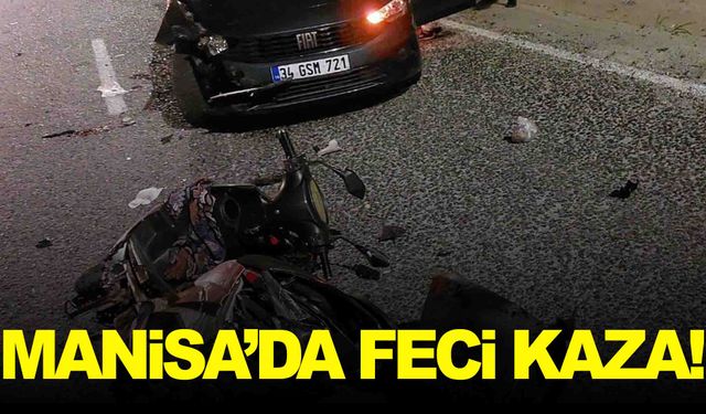 Manisa’da kaza… Otomobil elektrikli bisiklete çarptı!