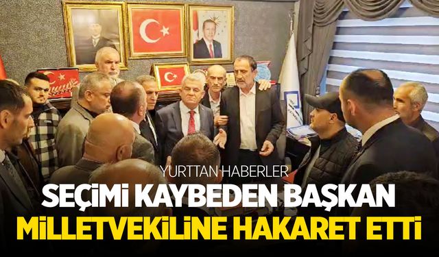 Seçimi kaybeden belediye başkanı milletvekiline çiçek fırlatıp hakaret etti