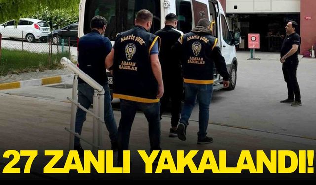 Manisa’da aranan şahıslara operasyon… 27 zanlı yakalandı!