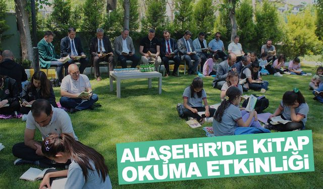 Alaşehir'de kitap okuma etkinliği düzenlendi