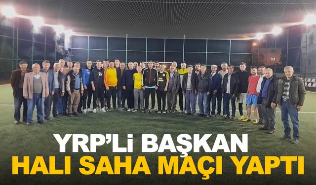 Başkan Daban vatandaşlarla halı saha maçı yaptı